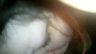 Big black cock tart with red hair choking on shaft and getting penetrated bareback in pov