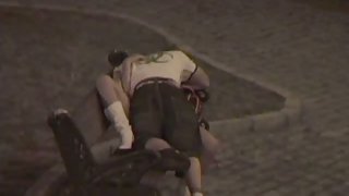 Hidden cam housewife porn young lovers filmed having hump on park bench