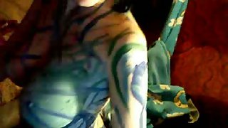 Body painting on web cam