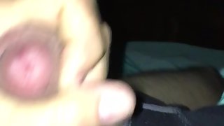 Stroking my spunk-pump and wanting to cum which i do soon