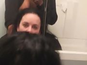 Fucking a mischievous superslut with in her bathroom
