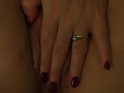 Fingering wife’s creampied twat and arsehole