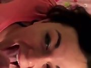 Cumming in a gorgeous open mouth