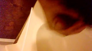 Me masturbating off in the bathroom over the wash hand basin
