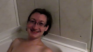 Bathing time boyfriend desired to film me having a excellent soak touching myself