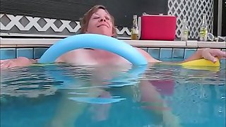 Sniffy under water movie skinny dipping in pool