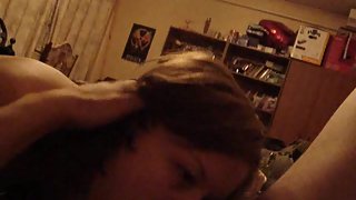 Homemade blowjob vid fucking her mouth while while sucks