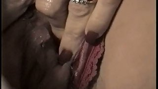 Wifey toying with hard love button for you to enjoy