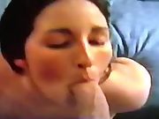 Slut wife sucking fuckpole and tonguing balls for spunk facial cumshot 2