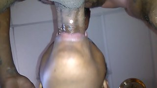 Getting sucked off by my cock guzzling wife