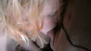 Blonde amateur point of glance style blow job and cunnilingus