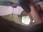 Amateur duo camping hard pound
